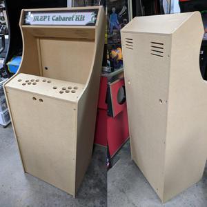 LVL23C 54" Tall 2 Player Cabaret Arcade Cabinet Kit w/ marquee holder flat pack mdf Sanwa joystick mounting pattern DIY Easy to Assemble