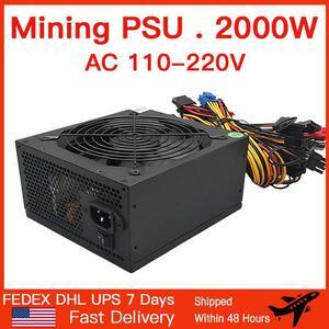 1800W 2000W 2400W Mining Power Ethereum BTC Asic ATX Mining Power Supply ETH Bitcoin mining PSU PC Power Supply Mining Rig 8 GPU