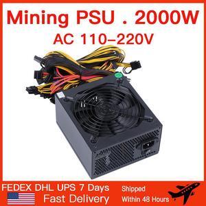 ATX 2000w 110-220v Suitable for all kinds of Mining Power Supply 8GPU ETH Rig Ethereum Miner PC PSU temperature control