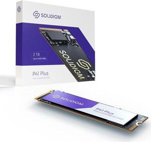 Solidigm P41 Plus Series 2TB PCIe GEN 4 NVMe 4.0 x4 M.2 2280 3D NAND Internal Solid State Drive (2TB, M.2 80mm, PCIe 4.0 x4) SSDPFKNU020TZX1