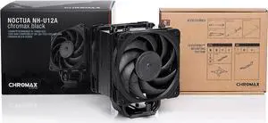 Noctua NH-U12A chromax.Black, 120mm Single-Tower CPU Cooler (Black)