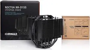 Noctua NH-D15S chromax.Black, Premium Dual-Tower CPU Cooler with NF-A15 PWM 140mm Fan (Black)