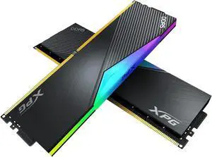 XPG Lancer DDR5 RGB 7200MHz 32GB (2x16GB) CL34 UDIMM 288-Pins Desktop SDRAM DDR5 Dual Channel RAM Kit Black Heatsink (AX5U7200C3416G-DCLARBK)