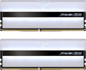 T-Force Xtreem ARGB 3600MHz CL18 16GB (2x8GB) PC4-28800 Dual Channel DDR4 DRAM Desktop Gaming Memory Ram (White) - TF13D416G3600HC18JDC01