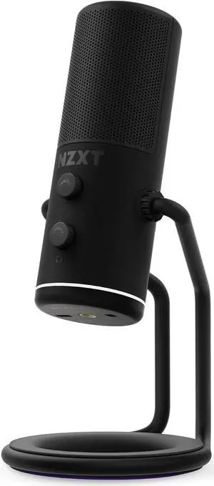 NZXT Capsule - AP-WUMIC-B1 - USB Cardioid Streaming, Gaming & Podcasting Microphone - Crystal Clear Voice Clarity - Built-in Shock Absorber - Easy Boom Arm Mounting - Twitch, Discord, YouTube - Black