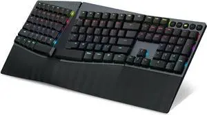 Perixx PERIBOARD-835BR Wireless Ergonomic Mechanical Keyboard - RGB Backlit - Low-Profile Brown Tactile Switches - Multi-Device Connection - Compatible with Windows and Mac OS X - US English Perixx PERIBOARD-835BR Wireless Ergonomic Mechanical Keyboard - RGB Backlit - Low-Profile Brown Tactile Switches - Multi-Device Connection - Compatible with Windows and Mac OS X - US English