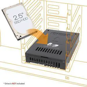 ICY DOCK 2.5 inch to 3.5 inch SATA HDD & SSD Mounting Kit for Internal 3.5" Drive Bay with Removable Cover | EZConvert Lite MB882SP-1S-2B ICY DOCK 2.5 inch to 3.5 inch SATA HDD & SSD Mounting Kit for Internal 3.5" Drive Bay with Removable Cover | EZConvert Lite MB882SP-1S-2B