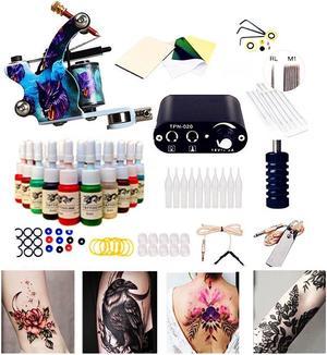 New Tattoo Kit Set 14 Colors Ink Tattoo Power Supply Starter Kits Body Art Type Lining Coloring