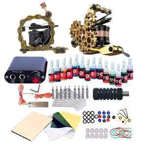 Tattoo Kit Set Black Power Supply Needles Tips Disposable Supplies Machine Colors Ink Beginners Tattoo Kit Complete Set Tattoo Kit Set Black Power Supply Needles Tips Disposable Supplies Machine Colors Ink Beginners Tattoo Kit Complete Set