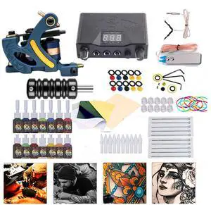 Tattoo Kit Complete Set Tattoo Machine Gun 14 Colors Tattoo Ink Black Mini Power Supply Complete Tattoo Kit for Beginners Tattoo Kit Complete Set Tattoo Machine Gun 14 Colors Tattoo Ink Black Mini Power Supply Complete Tattoo Kit for Beginners