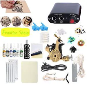 Beginner Tattoo Kit Complete Set Tattoo Machines Tattoo Ink Supplies Black Mini Power Supply Body Art Complete Tattoo Kits Beginner Tattoo Kit Complete Set Tattoo Machines Tattoo Ink Supplies Black Mini Power Supply Body Art Complete Tattoo Kits