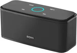 Bluetooth Speaker, DOSS SoundBox Touch Portable Wireless Bluetooth Speaker with 12W HD Sound and Bass, IPX5 Waterproof, 20H Playtime,Touch Control, Handsfree, Speaker for Home,Outdoor,Travel-Black