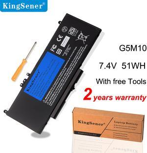 KingSener G5M10 Laptop battery For DELL Latitude E5250 E5450 E5550 8V5GX R9XM9 WYJC2 1KY05 7.4V 51WH Free Tool Notebook Replacement