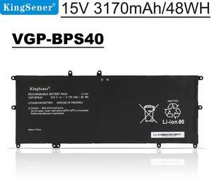 KingSener VGP-BPS40 Laptop Battery For SONY Vaio Flip 14A SVF14N SVF 15A SVF15N17CXB VGP-BPS40 15V 3170mAh Free 2 Years Warranty