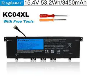 Kingsener KC04XL Laptop Battery for HP Envy X360 13-AG 13M-AQ 13-AR 13-AH 13-AQ 13-AQ0010TU 13-AH0010TX HSTNN-DB8P HSTNN-IB8K L08544-1C1 L08544-2B1 L08496-855 15.4V 53.2Wh 3454mAh