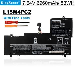 Kingsener L15M4PC2 Laptop Battery For Lenovo YOGA 710-14ISK 710-14IKB 15IKB 15ISK L15L4PC2 5B10K90778 7.64V 6960mAh