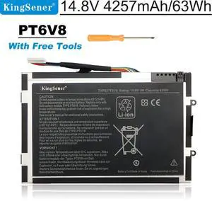 KingSener PT6V8 Laptop Battery for DELL Alienware M11x M14x R1 R2 R3 P18G T7YJR 8P6X6 08P6X6 14.8V 63WH