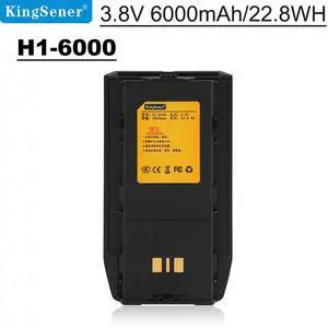 KingSener H1-6000 Li-lon Rechargeable Battery For Runbo H1 H1A H1B H1C 4G LTE Tri-proof 4W DMR PTT Analog Radio Smart Phone and Walkie Talkie