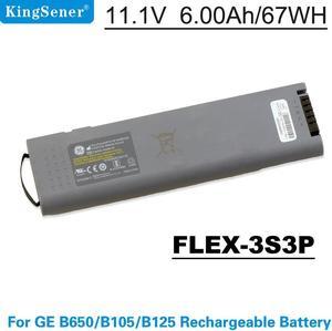 KingSener FLEX-3S3P For GE Healthcare Monitor B650 B105 B125 Batteries 122118-35511 U80206AR01 2036984-001 Li-Ion Rechargeable Battery