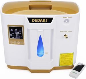 DEDAKJ Oxygen Concentrator , MINI Partable Oxygen Generator O2 Supply Machine Adjustable with Remote for Household and Medical Use