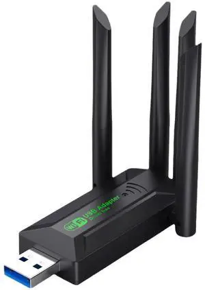 Original 4 Antennas 1200Mbps WiFi USB 3.0 Adapter 2.4G/5GHZ Dual Band WiFi Dongle Wireless Network Card 802.11AC For Win 10/11