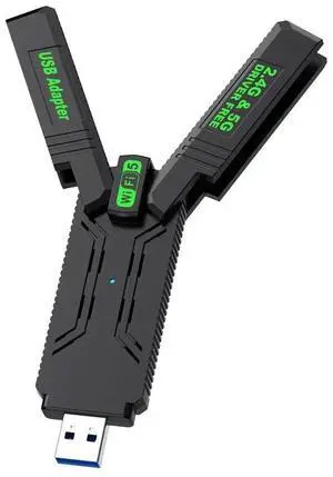 4 Antenna WiFi USB Adapter Dual Band 2.4G+5Ghz 1300Mbps Wi-Fi Dongle USB3.0 High-Speed Wireless Card Receiver For PC/Laptop Win