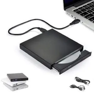 External USB optical drive/DVD drive for laptops, desktops, all-in-one computers, universal CD burners, portable optical drives.