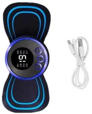 EMS Neck Massage Electric Massager Cervical Neck Back Patch 8 Mode Pulse Muscle Stimulator Portable Relief Pain