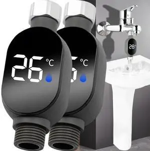 Home Shower Temperature Gauge LED Digital Display Baby Bath Water Temperature Gauge Waterproof Smart Monitor for Bath Bathroom