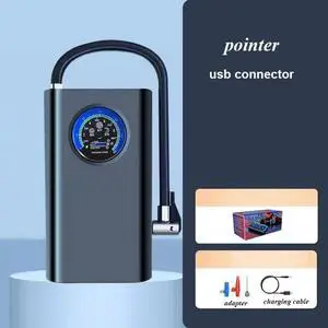 Rechargeable Precision Car Tyre Inflator with LCD Display Portable Air Pump for 12V Motorcycle/Bike/Ball Electric Air Compressor