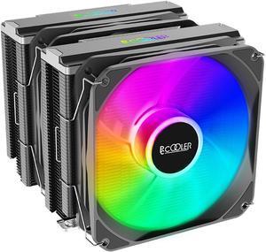 CPU Cooler ARGB,Air Cooler,73.6CFM,6 Copper Heatpipes ARGB Sync PC Dual Tower Dual Fan,Air Cooled Radiator,FDB Dynamic Bearing for AMD AM3/AM4/ Intel LGA 1700/1200/1151/1150/1155/2011/2066,120mm ARGB