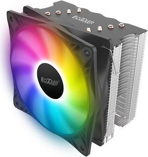 CPU Cooler SRGB,Air Cooler,65.4CFM,4 Copper Heatpipes SRGB Sync PC,Air Cooled Radiator,Rifle Hydraulic Bearing System for AMD AM3/AM4/AM2/FM2/Intel LGA 775/1366/115X/1200,120mm SRGB Fan PWM Intelligen