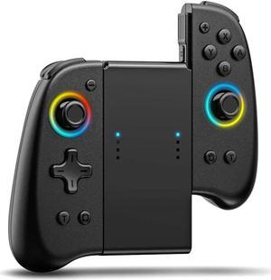 Joypad Controller for Nintendo Switch,Wireless Joy Con Replacement Switch Controller 8 Colors Adjustable RGB LED Joypad Controller with Color Light Wake-up/Turbo/Dual Shock/Vibration/Glare Gamepad Joy