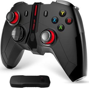 Wireless Gaming Controller for Xbox One/One X/One S/One Series S/One Series X/PS3/PC/PC360,2.4G Wireless Controller PC Controller with Turbo,Dual Shock Vibration,6-Axis,Gaming Joystick Gamepad,Red