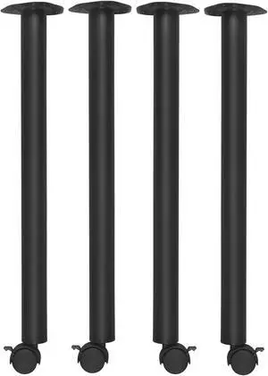 Regency Kee Post Table Leg with Casters (Set of 4)- Black