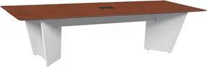 Array 120" Conference Table with Power Data Grommet- Cherry/ White