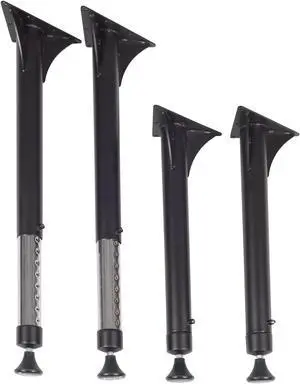 Regency Kee Adjustable Leg, Black and Chrome (Set of 4)