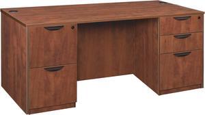 Regency Legacy 71 x 35 in. Office Desk with Double Full Pedestal- Cherry