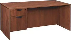 Regency Legacy 60 x 30 in. Executive Desk with Single Pedestal Drawer Unit- Cherry