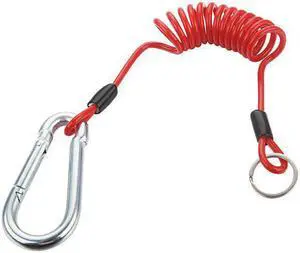 LCGP Trailer Breakaway Cable 4' Coiled Safety Cables For RV Emergency