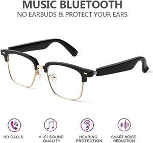 Bone Conduction Earphones Wireless Bluetooth Sunglasses Dustproof Control Bluetooth 5.0 Blue Light Proof Glasses Microphone