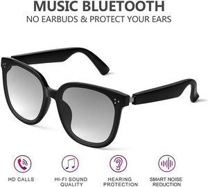 Bone Conduction Earphones Wireless Bluetooth 5.0 Sunglasses Dustproof Control Smart Blue Light Proof Glasses Microphone Music