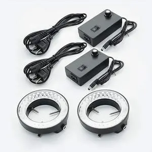 2 PCS 60-LED Adjustable Ring Light Illuminator Lamp for Stereo Zoom Microscope 2 PCS 60-LED Adjustable Ring Light Illuminator Lamp for Stereo Zoom Microscope