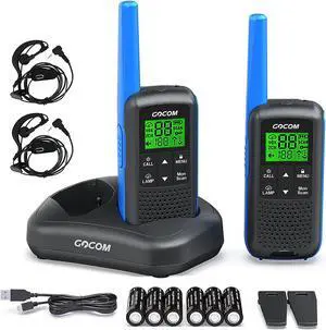 G600 FRS Two Way Radio for Adults 2W Long Range Walkie Talkie Rechargeable, VOX Scan, NOAA & Weather Alerts, LED Lamplight 2 Pack Hand held radios