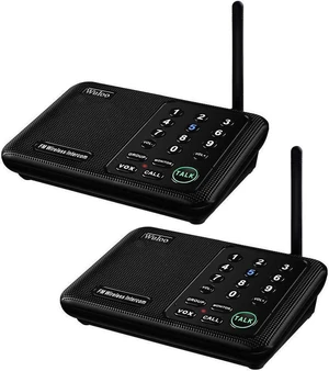 Wuloo Intercoms Wireless for Home 1 Mile (5280 Feet) Range 10 - Channel, Wireless Home Intercom System for House Business Office, Room to Room Intercom, Home Communication System (2 Packs, Black) Wuloo Intercoms Wireless for Home 1 Mile (5280 Feet) Range 10 - Channel, Wireless Home Intercom System for House Business Office, Room to Room Intercom, Home Communication System (2 Packs, Black)