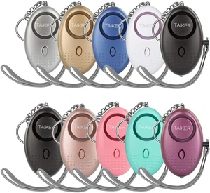 Personal Alarm for Women, 10Pcs 140dB Self Defense Keychain LED Light Personal Alarm for Women, 10Pcs 140dB Self Defense Keychain LED Light