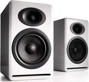 Audioengine P4 Passive Bookshelf Speakers | Home Stereo High-Performing 2-Way Desktop Speakers (White) for Music Gaming Movies Studios Dorms Bedrooms Offices