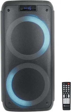 Rockville ROCK PARTY 8 Dual 8" 300W Battery Powered Bluetooth Speaker, Portable Design, LED Lights, TWS Pairing, for Parties and Home Entertainment