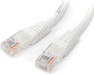 S Cat5e Ethernet Cable - 10 ft - White - Patch Cable - Molded Cat5e Cable - Network Cable - Ethernet Cord - Cat 5e Cable - 10ft (M45PATCH10WH)