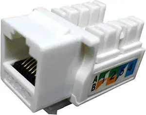 (50-Pack) Cat6 Keystone Jack - [UL Listed] - Ethernet Wall Jack - Wall Cat6 - Cat6 Network Coupler - Keystone Jack - Cat5/5e/6 Compatible - Cat6 Network Coupler